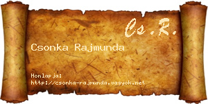 Csonka Rajmunda névjegykártya