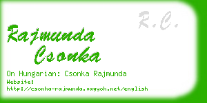 rajmunda csonka business card